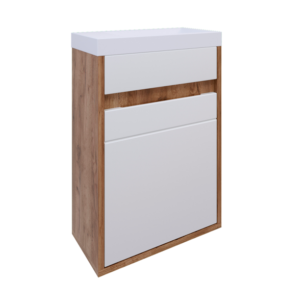 AVK2. Тумба навесная, 1 Дверь, 400, коллекция (Ирма, Cersanit Como, Дуб Крафт Золотой, Дуб Крафт Зол