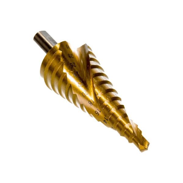 Сверло ступенчатое,6-8-10-12-14-16-18-20-22-24-26-28-30 мм,HSS,спирал.проф.,трехгр.хвост.// Matrix