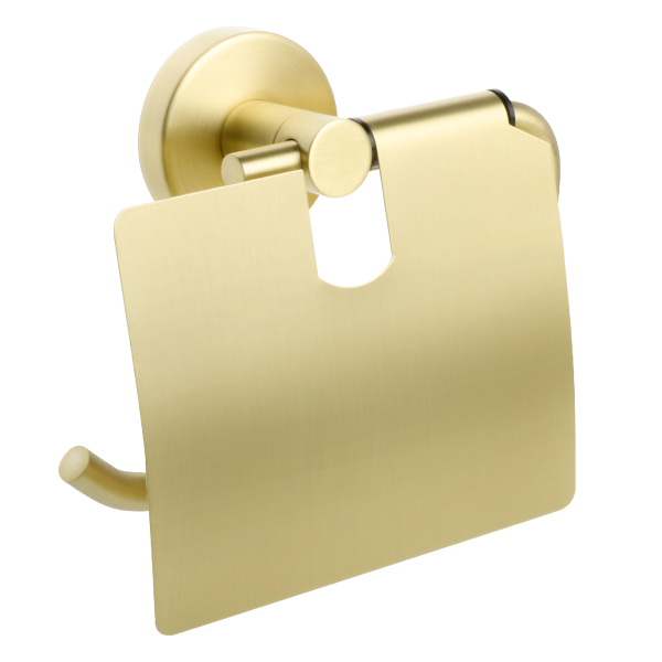 Бумагодержатель с крышкой FIXSEN "COMFORT GOLD" золото-сатин FX-87010