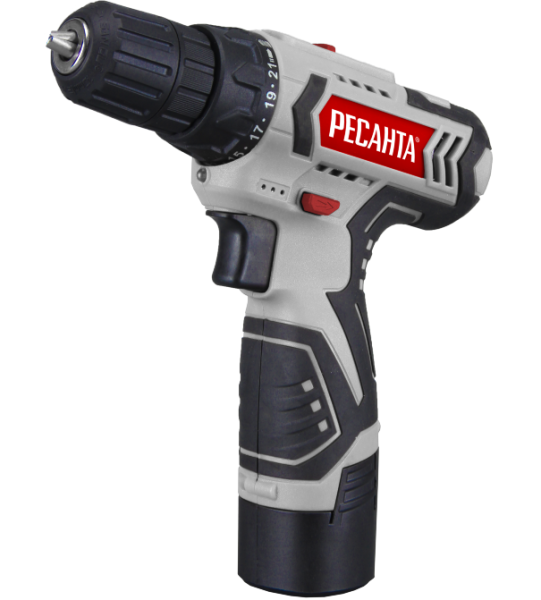 Дрель-шуруповерт аккумуляторная ДА-12-2ЛК Ресанта