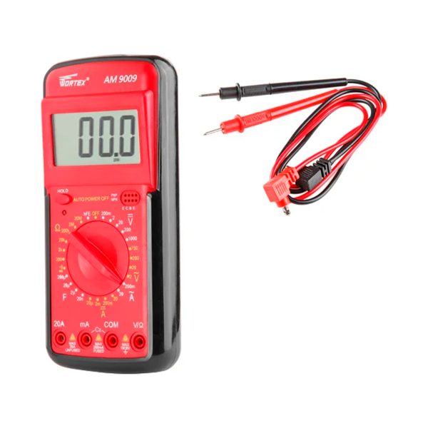 Мультиметр цифровой WORTEX AM 9009, арт.AM9009000014