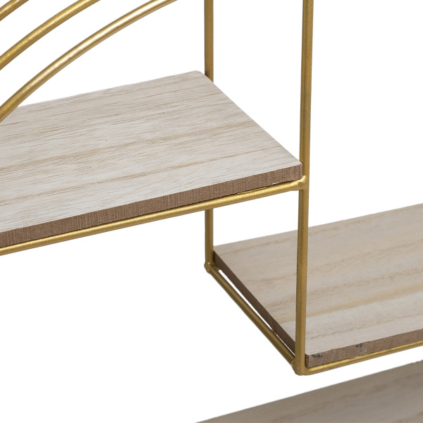 Полка настенная Atmosphera 39,3х10,5х36 см золото 166731B