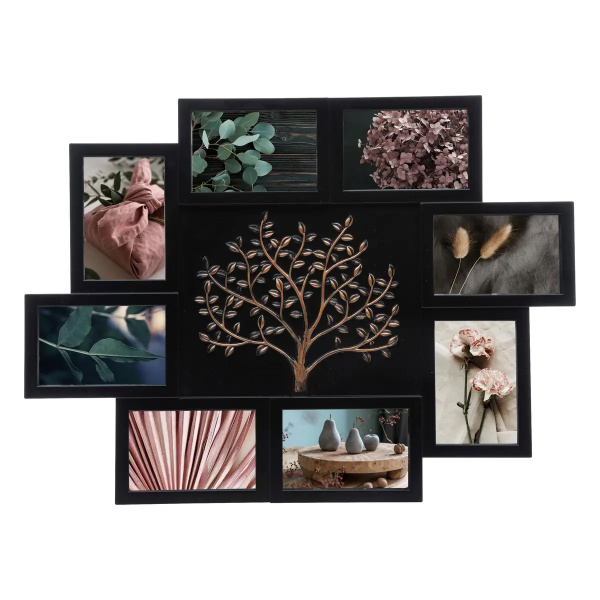 Фоторамка Atmosphera для 8 фото размером 10х15 см Древо черная 195237