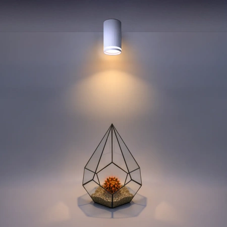 Светильник накладной WOLTA WSL-GU10/03W под лампу GU10 IP20 белый D55x100