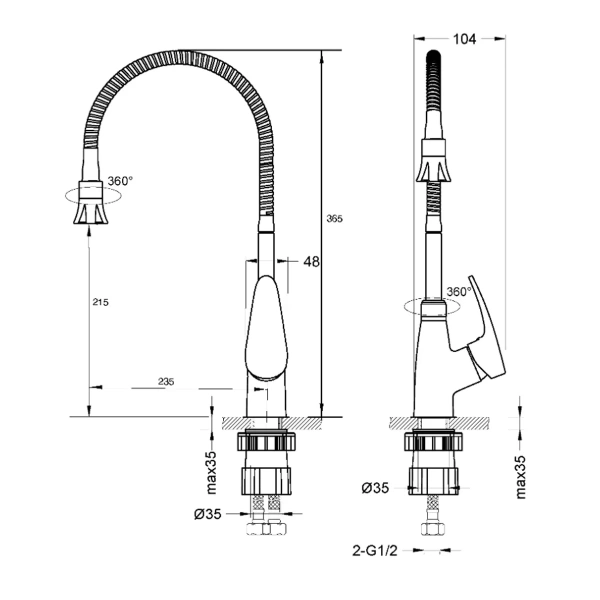 Смеситель д/к Lemark LM0413C "Линара" , с гибким изливом и 2х-функциональным аэратором, хром Смеситель д/к Lemark LM0413C "Линара" , с гибким изливом и 2х-функциональным аэратором, хром