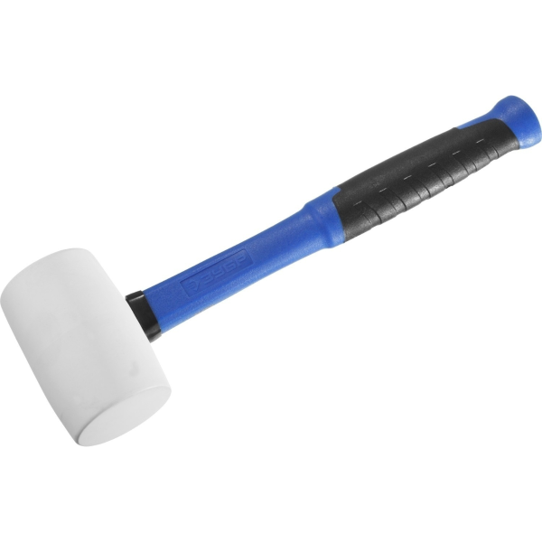 Киянка резиновая белая "ЭКСПЕРТ" 541-680 с фиберглассовой рукояткой, 680гр