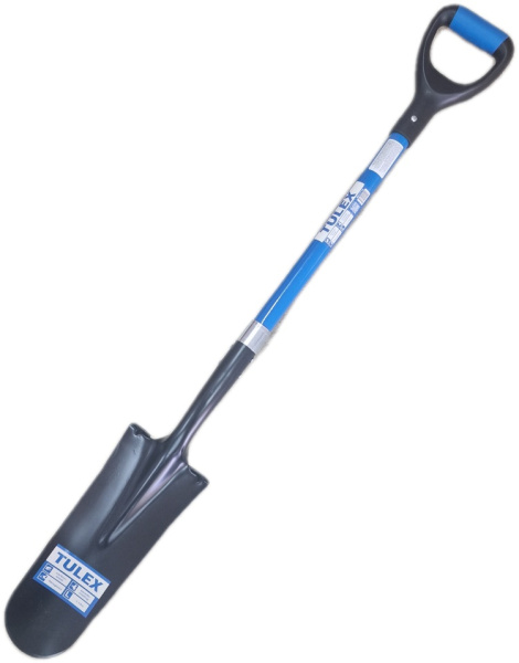 Лопата TULEX 0011715 штыковая траншейная,фиберглассовый черенок,стальной стержень,рукоятка PG,1150мм
