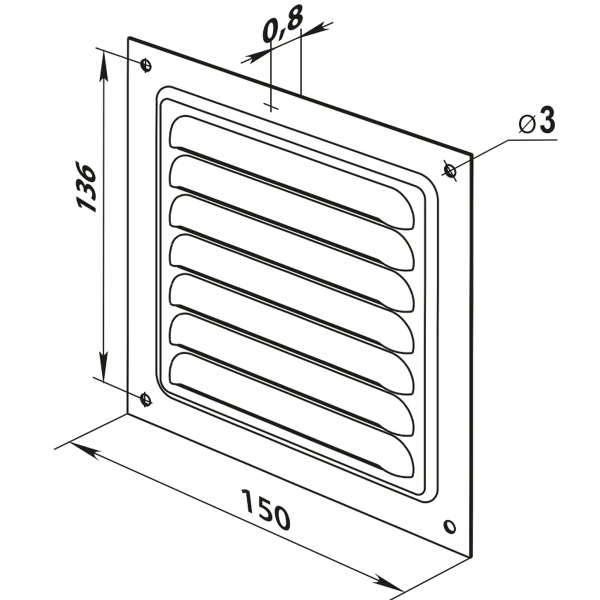 Решетка ZERNBERG Met 1515
