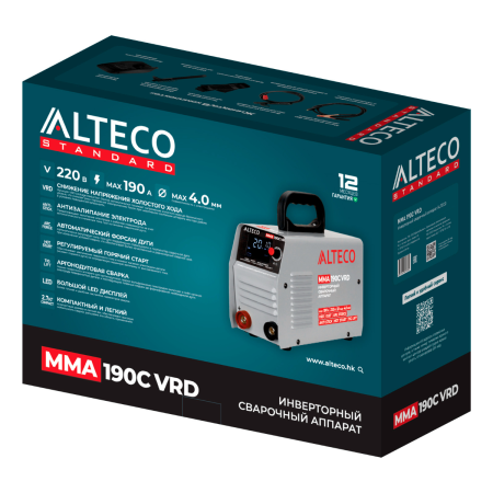 Аппарат инверторный сварочный Alteco MMA-190С VRD