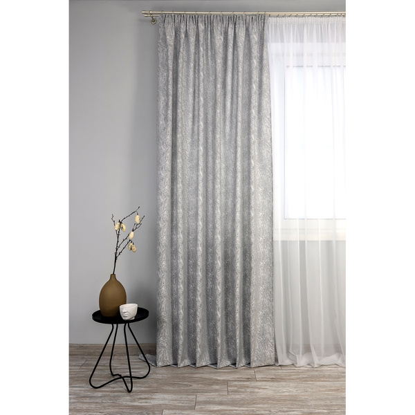 Штора портьерная "Sabina" 160х270см с подхватом серый 111026660
