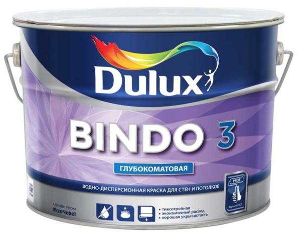 Краска Dulux Professional BINDO 3 глубокоматовая BC 2,25л