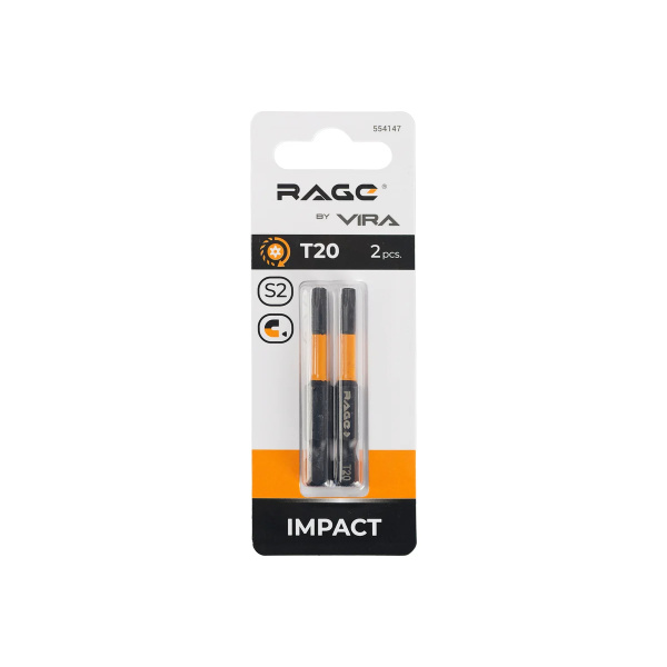 Набор бит торсионных TORX T20 S2 х 50 мм 2шт. RAGE by VIRA