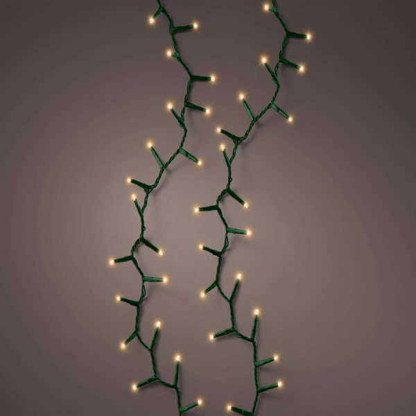 Электрогирлянда Нить 22,5 м 1000 LED IP44 теплый свет зеленый провод таймер 8 ч диммер 220 В 495373 