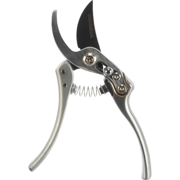 Секатор плоскостной GRINDA, P-21, 210 мм, углеродистая сталь, хромированное покрытие, с алюминиевыми