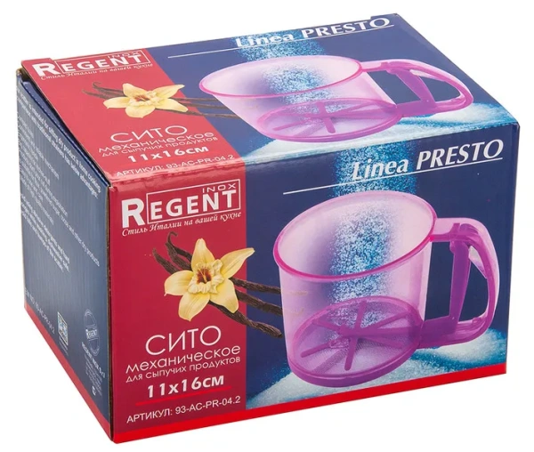 Сито механическое Linea PRESTO 11х16 см для сыпучих продуктов 93-AC-PR-04.2 Сито механическое Linea PRESTO 11х16 см для сыпучих продуктов 93-AC-PR-04.2