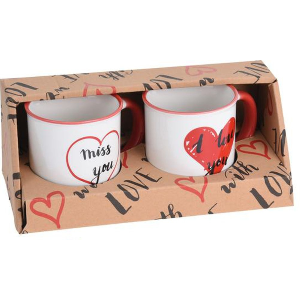 Набор кружек Сердце 2 шт фарфор 2 диз в ассорт Q75900300 К