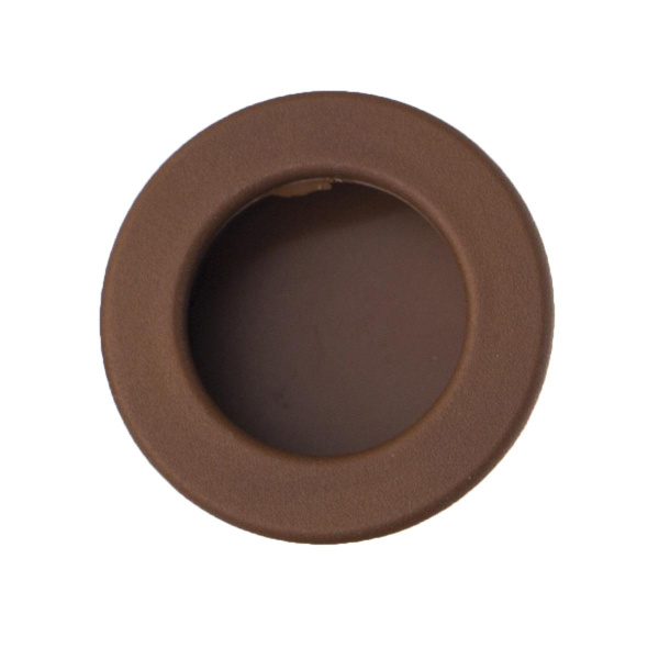 Ручка врезная пласт. D35мм (коричневый 2 шт)