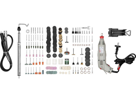 Гравер ЗУБР электрический с набором мини-насадок в кейсе, 242 предмета