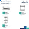 Полка одноярусная угловая Milardo Grid проволока, чёрный матовый GRICC1BM44