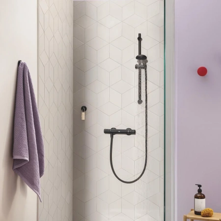 Сместель для душа GROHE Precision термостат, DN 15, черный матовый (345942430)