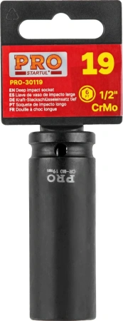 Головка ударная 1/2" 19мм 6гр. глубокая PRO STARTUL (PRO-30119)
