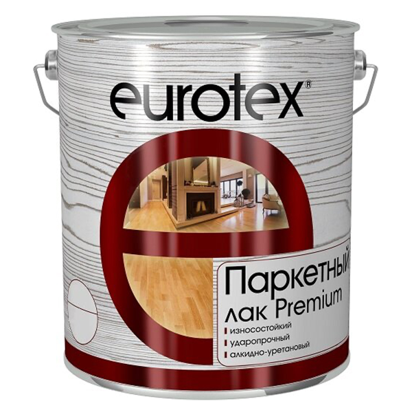Лак Eurotex-Premium паркетный полуматовый 2,5л Лак Eurotex-Premium паркетный полуматовый 2,5л