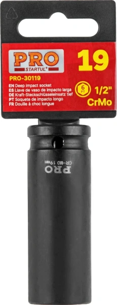 Головка ударная 1/2" 19мм 6гр. глубокая PRO STARTUL (PRO-30119)