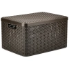 Корзина Curver STYLE для хранения с крышкой М, 18л темно-коричневый