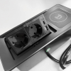 Бокс настольный на 2 розетки 200B, 1 USB, 1 Type-C, беспр. зарядка, 1,5 м., чёрный