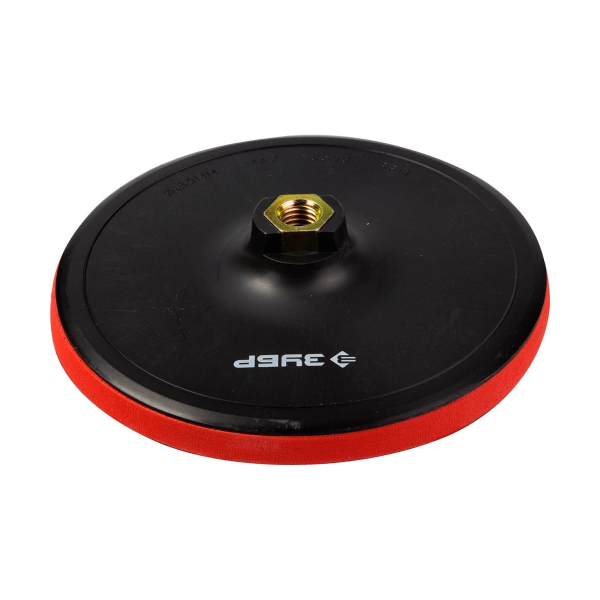 Тарелка опорная ЗУБР МАСТЕР пластик. для УШМ d-150, под круг на липучке мягкая полиурет.прокладка