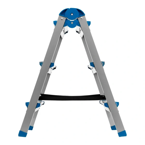 Стремянка двухсторонняя 3 ступени, сталь профиль, стальные ступени, Сибртех
