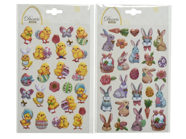 Наклейки пасхальные пластик в ассорт. 889708 Kmg