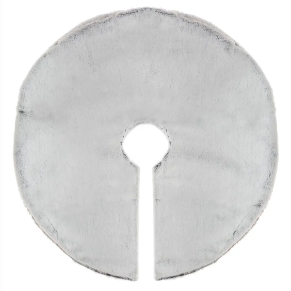 Ковер меховой под елку Feeric D90 см серый 151689