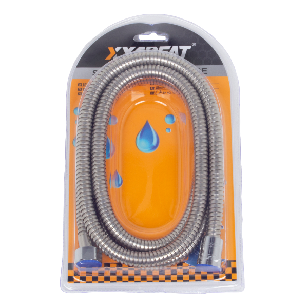 Шланг душевой 2м серебристый (PRC)