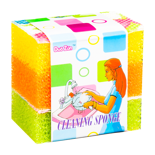 Набор губок для посуды пористые 3шт FW-325 PRC