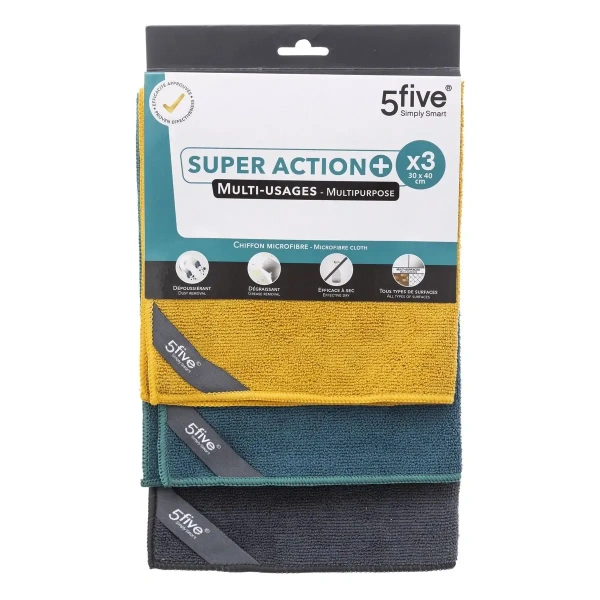 Набор салфеток из микрофибры 5Five 30х40см 3шт 164764