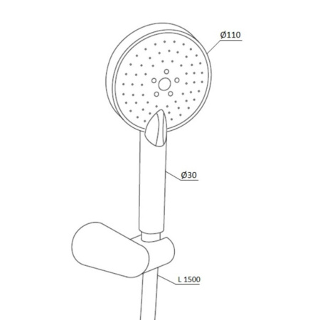 душевой набор Damixa 918110000 Origin One 2.0 : лейка, настенный держатель,шлан, шт,
