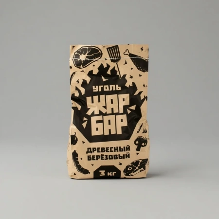 Уголь кусковой ЖарБар 3 кг