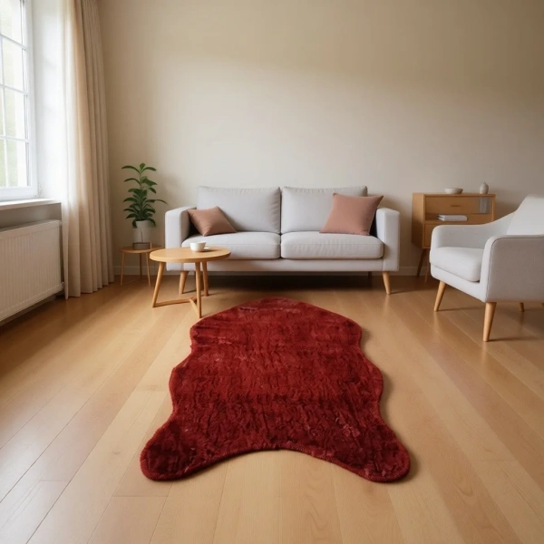 Шкура декоративная 90х50 см maroon 440319 Kmg