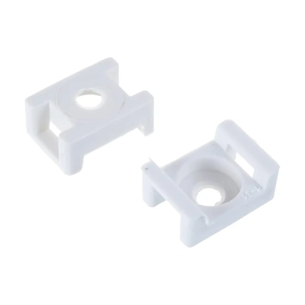 Площадка под хомут-стяжку усиленная ПХС-У белая, 16 x 23 мм, 100 шт, нейлоновая, ЗУБР