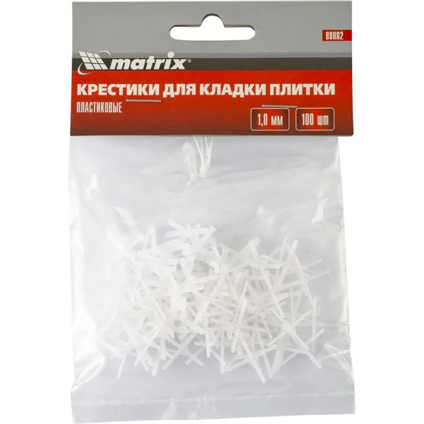 Крестики, 1,0 мм, для кладки плитки, 100 шт.// MATRIX