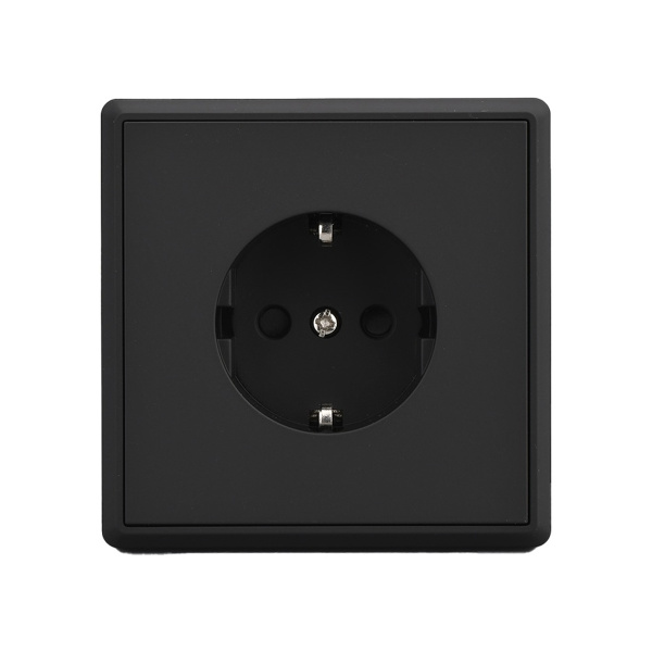 Розетка Brilliant E2-109-3 с/з антрацит