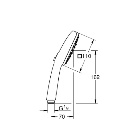 Ручной душ GROHE Vitalio Comfort 110, 3 режима струи, 8,4 л/мин, хром (26093001)