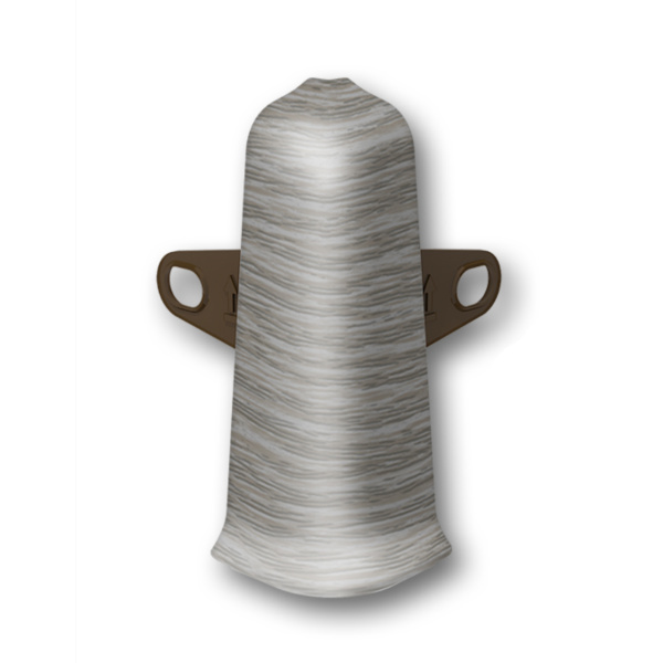 Угол наружный (внешний) с крепежом для плинтуса 70мм "Деконика", 210 Дуб пепельный