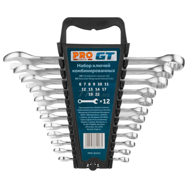 Набор ключей комбинир. 6-22мм 12шт PRO STARTUL GT (PRO-81012)