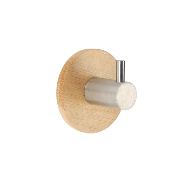 Крючок для ванной комнаты Tendance бамбук/металл хром 9061102 Крючок для ванной комнаты Tendance бамбук/металл хром 9061102