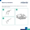 Полка одноярусная угловая Milardo Grid проволока, чёрный матовый GRICC1BM44