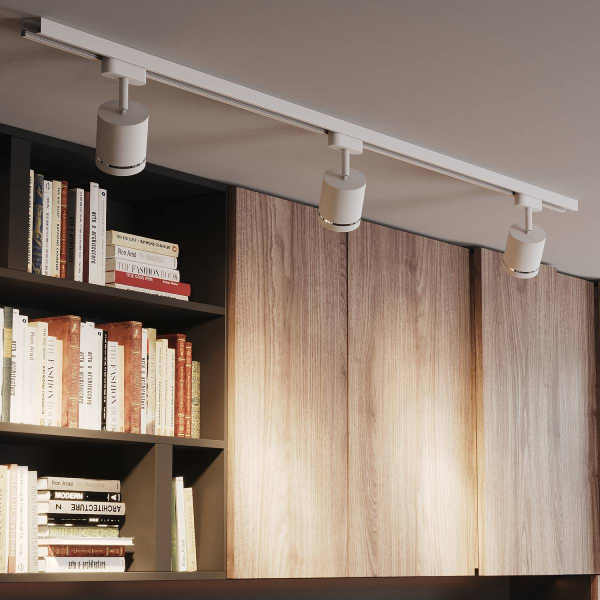 Св-к Gauss трековый цилиндр GU10 60*145mm 220V IP20 белый однофазный TR012