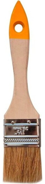 Кисть плоская "Хобби" натур щетина дер рукоядка 38мм 0101915